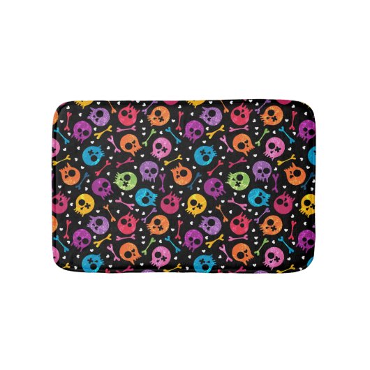 スカルパターン バスマット (正面)