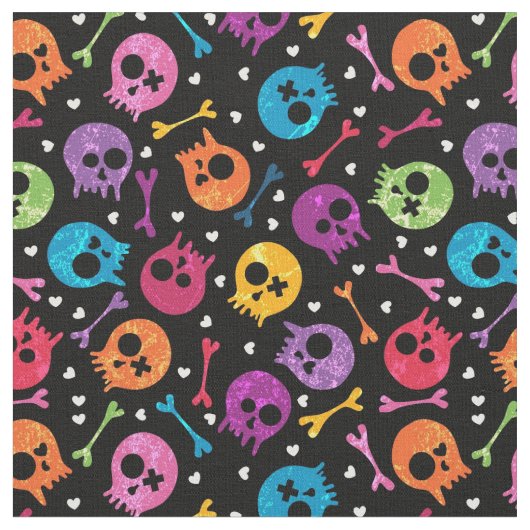 スカルパターン ファブリック (クローズアップ)