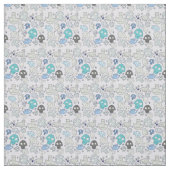 スカルパターン ファブリック (見本)