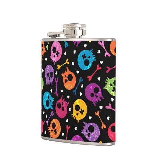 スカルパターン フラスク (左)