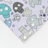 スカルパターン フリースブランケット (角)