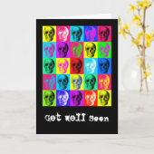 スカルパターンGet Well Soonカード カード (黄色い花)