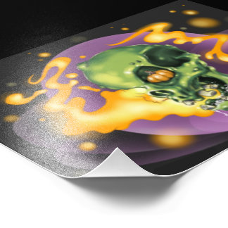 スカルパンプキンプリント フォトプリント           