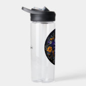 スカルパーソナライズされたとオレンジの花AIアート ウォーターボトル (右面)