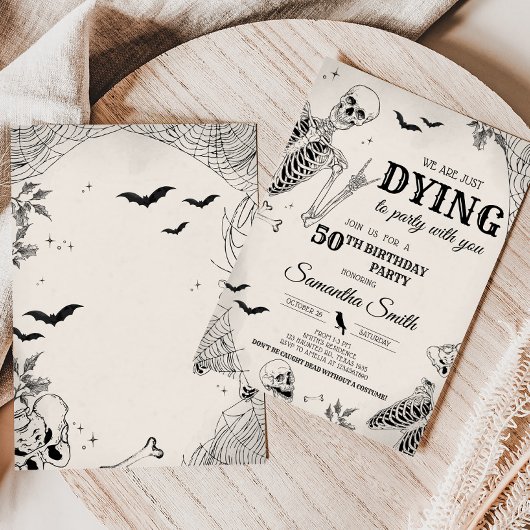 スカルパーティーハロウィーン誕生日パーティーにダイイング 招待状