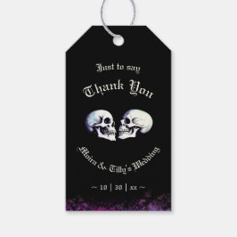 スカルパープルゴシック結婚式の引き出物 ギフトタグ