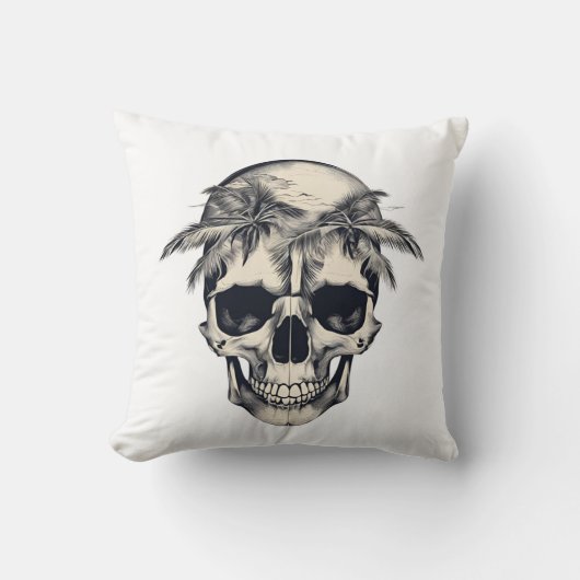 スカルパームツリー装飾用クッション クッション (正面)
