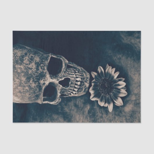 スカルヒマワリヴィンテージシアノゴシック 薄葉紙 (正面)