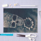 スカルヒマワリヴィンテージシアノゴシック 薄葉紙 (クラフト)