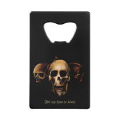 スカルヒューマンブラック クレジットカード栓抜き (正面)