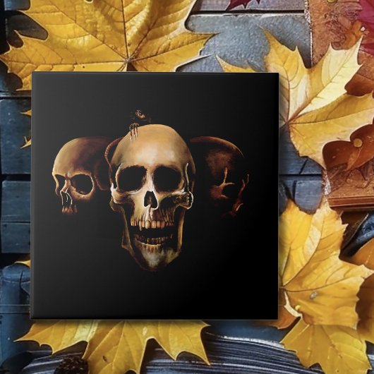 スカルヒューマンブラック タイル