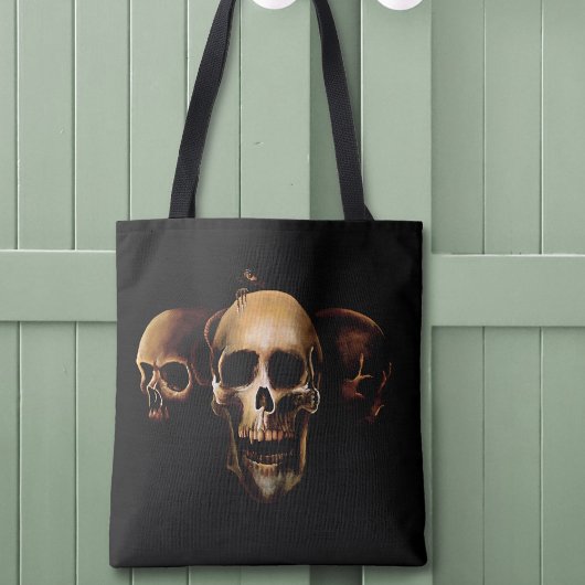 スカルヒューマンブラック トートバッグ