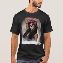 スカルビジョン パープルアイ フルムーンの下 Tシャツ