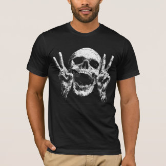 スカルピースハンド ダークゴシックハロウィン Tシャツ