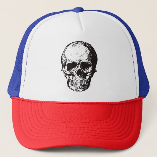 スカルファンタジーアートロックパンクヘビーメタル キャップ (正面)