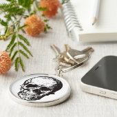 スカルファンタジーアートロックパンクヘビーメタル キーホルダー (側面)