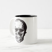 スカルファンタジーアートロックパンクヘビーメタル ツートーンマグカップ (正面左)