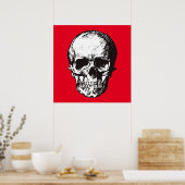 スカルファンタジーアートロックパンクヘビーメタル ポスター (キッチン)