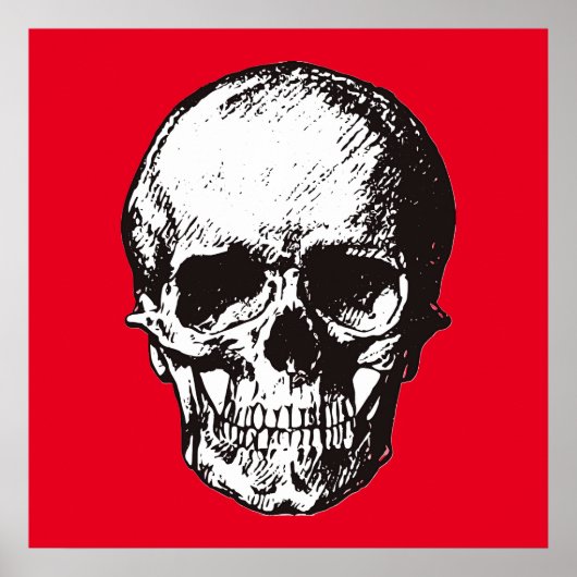 スカルファンタジーアートロックパンクヘビーメタル ポスター (正面)