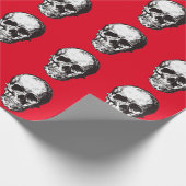 スカルファンタジーアートロックパンクヘビーメタル ラッピングペーパー (角)