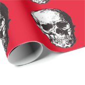 スカルファンタジーアートロックパンクヘビーメタル ラッピングペーパー (ロールコーナー)