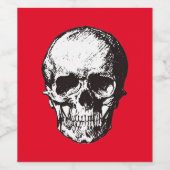 スカルファンタジーアートロックパンクヘビーメタル ワインラベル (シングルラベル)