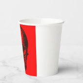 スカルファンタジーポップ・アートのアートロックパンクヘビーメタルレッド 紙コップ (左)