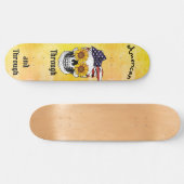 スカルフラグ  スケートボード (横)