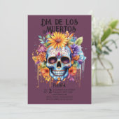 スカルフラワーズインディゴディアデロスムエルトスパーティー 招待状 (スタンド正面)