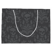 スカルフレイムダマスクのムーディースオブグレー ラージペーパーバッグ (裏面)