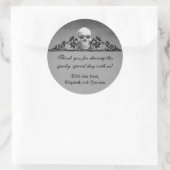 スカルフレームハロウィン結婚ズ ラウンドシール (バッグ)