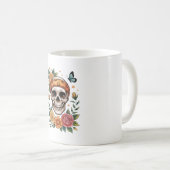 スカルフローラハロウィン不気味 コーヒーマグカップ (正面右)