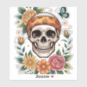 スカルフローラハロウィン不気味 シール (シート)