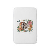 スカルフローラハロウィン不気味 バスマット (正面縦)