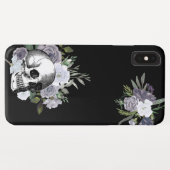 スカルフローラバラ白黒ゴシック Case-Mate iPhoneケース (裏面(横))