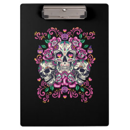 スカルフローラ、骨格水カラーピンク、ハロウィーン。 クリップボード