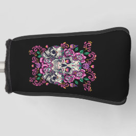 スカルフローラ、骨格水カラーピンク、ハロウィーン。 ゴルフヘッドカバー