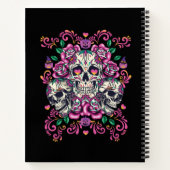 スカルフローラ、骨格水カラーピンク、ハロウィーン。 ノートブック (裏面)