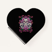 スカルフローラ、骨格水カラーピンク、ハロウィーン。 ノートブック (正面)