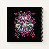 スカルフローラ、骨格水カラーピンク、ハロウィーン。 ノートブック (裏面)