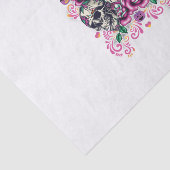 スカルフローラ、骨格水カラーピンク、ハロウィーン。 薄葉紙 (詳細)