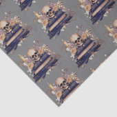 スカルブックグレー金ゴールドバラパターンハロウィン 薄葉紙 (詳細)