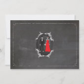 スカルブライダルシャワー旅程バチェロレッテチョーク 招待状 (裏面)