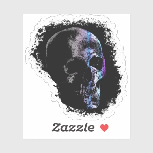 スカルブルー紫 シール (シート)