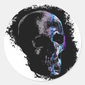 スカルブルー紫 ラウンドシール (正面)