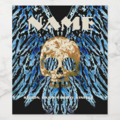 スカルブルー、カスタムワイナリーラベル ワインラベル (シングルラベル)