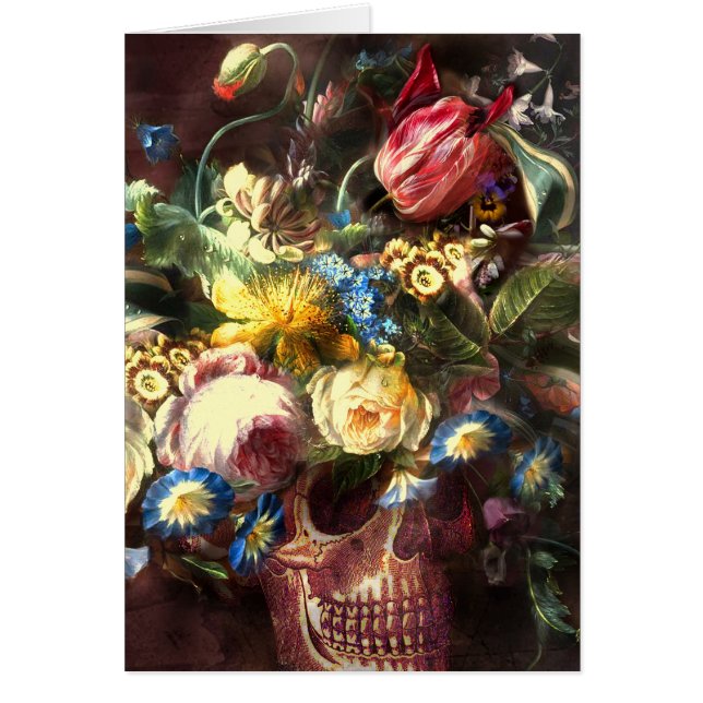 スカルブーケグリーティングカード (正面)