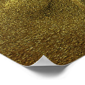 スカルプトゴールデンデイジーフローラプリント ポスター (角)