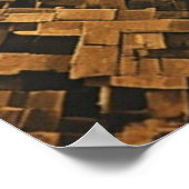 スカルプトジオメトリ：テクスチャ抽象芸術合成 ポスター (角)