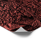 スカルプトテクスチャデイジーフローラアート ポスター (角)